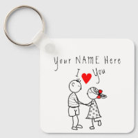 I Love You - Cute Couple - Custom Text / Name