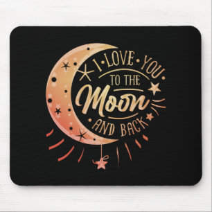 I Love You Cute Typography Mouse Pad