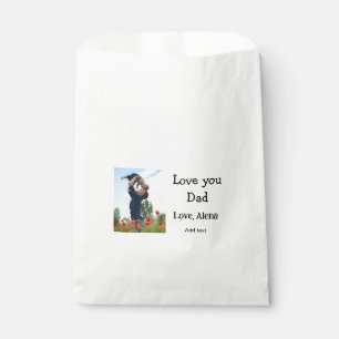I love you dad father's day elegant add photo text favour bags