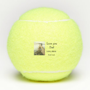 I love you dad father's day elegant add photo text tennis balls