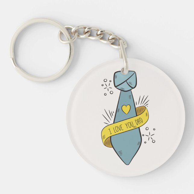 I Love You Dad Father's Day | Keychain (Front)