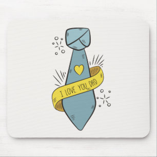 I Love You Dad Father's Day Mouse Pad