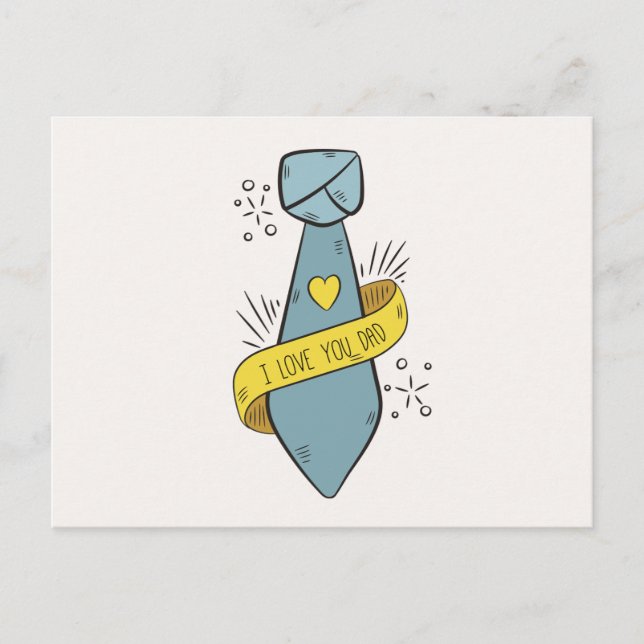 I Love You Dad Father's Day | Postcard (Front)