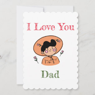 I love you, dad holiday card