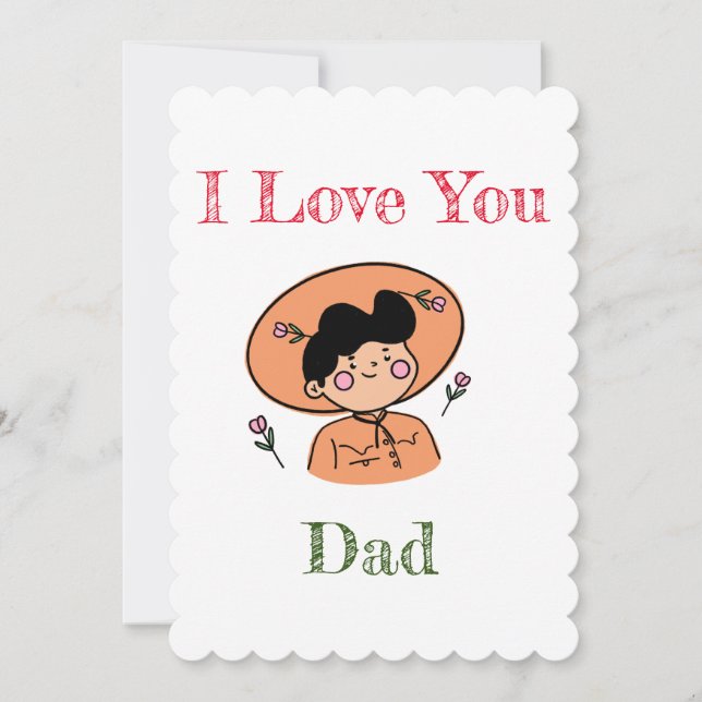 I love you, dad holiday card (Front)