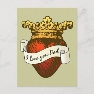I Love You Dad Postcard