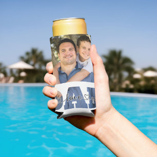 I Love You Dad Quote Father's Customised Photo Seltzer Can Cooler