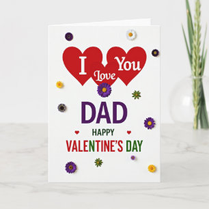 I Love You Dad Valentines Card