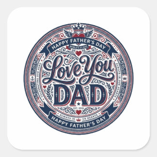 I Love You Dad Vintage Father’s Day Sticker | Retr