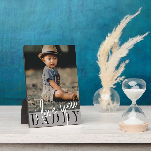 I Love You Daddy Custom Photo Plaque (Side)