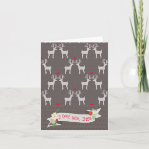 I love you, Deer Greeting Card