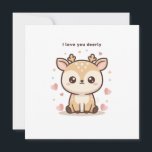 I Love You Deerly Cute Puchi Dōshi Deer Christma Card<br><div class="desc">This charming Puchi Dōshi deer brings a tender and heartwarming message for the festive season.
With soft colours,  gentle details and a sweet expression,  it is the perfect card for someone you love dearly.
Ideal for partners,  family or close friends who deserve an affectionate Christmas greeting.</div>