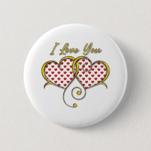 I love You Design 6 Cm Round Badge