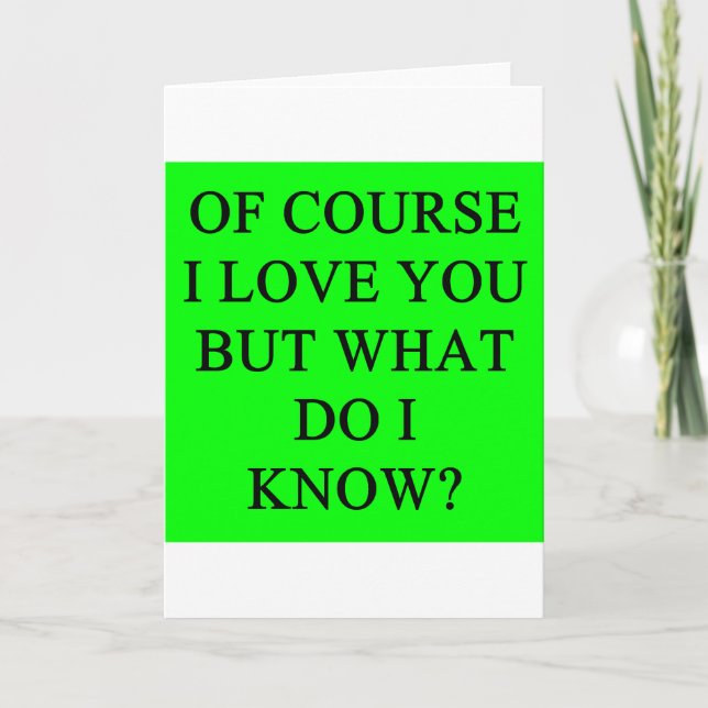 i love you design card (Front)