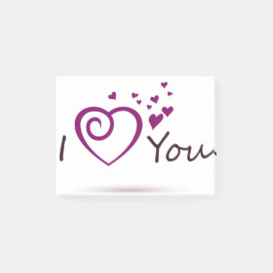 I LOVE YOU DESIGN POST-IT NOTES