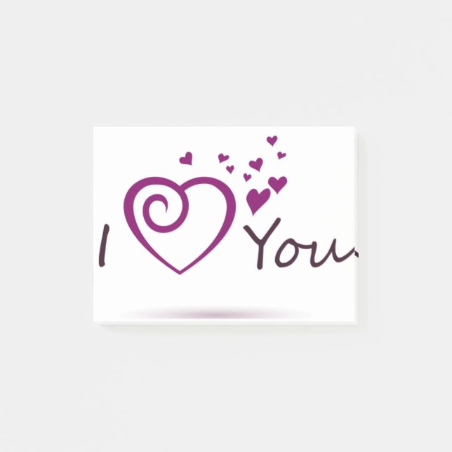 I LOVE YOU DESIGN POST-IT NOTES (Front)