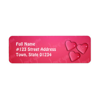 I Love You Design Return Address Label