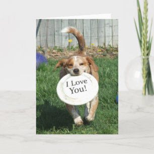 I Love You Dog Greeting Card