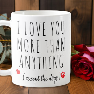 I Love You Dog Valentines Day Coffee Mug