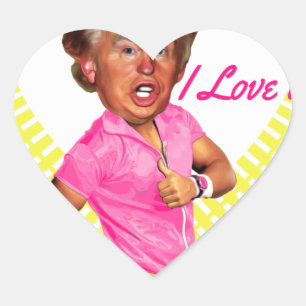i love you donald trump heart sticker