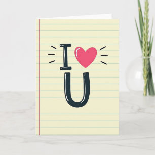I Love You Doodle Card