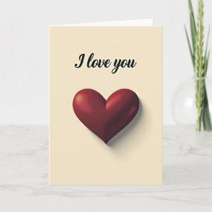 I Love You Embossed Heart Card