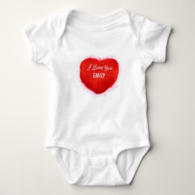 I Love You Emily Baby Bodysuit (Front)