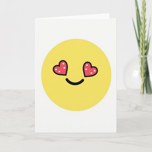 I Love You Emoji Hearts Card (Front)