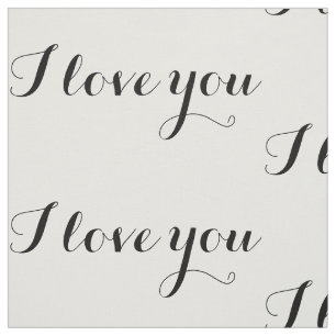 I love you Fabric