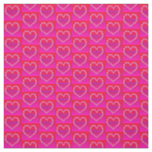 I Love You Fabric Pink Background