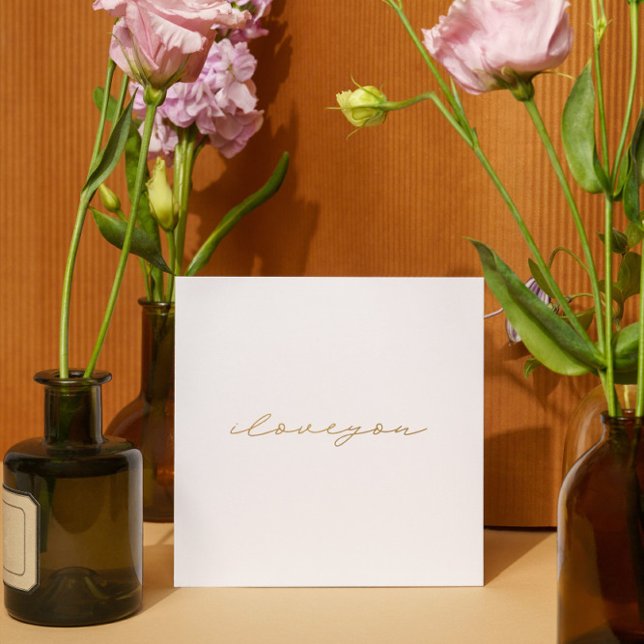 i love you | faux gold | minimalist art poster (Creator Uploaded)