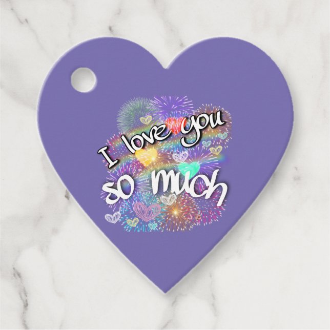 I love you favour tags (Front)