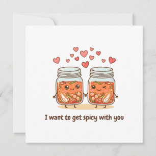 I Love You Flirty Korean Greeting Cute Kimchi Card