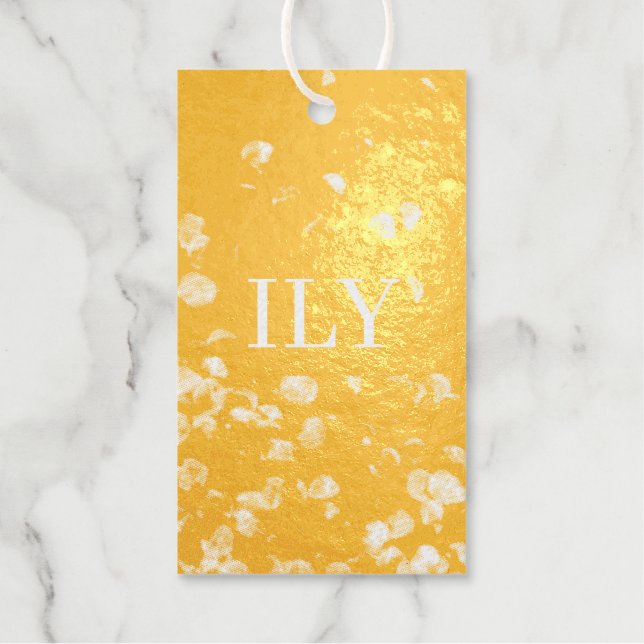 "I Love You" Foil Gift Tag (Front)
