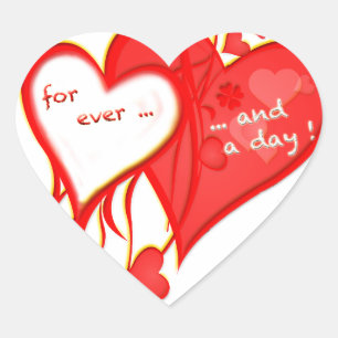 I LOVE YOU FOR EVER AND A DAY HEART STICKER