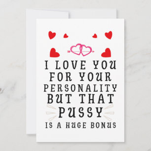 I Love You For Your Personality Funny Anniversary Thank You Card