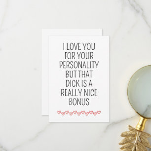 I Love You For Your Personality Thank You Card