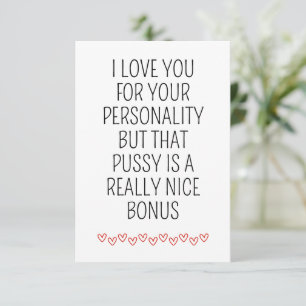 I Love You For Your Personality Thank You Card