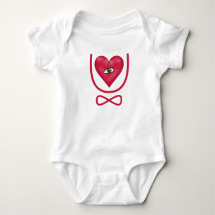 I love you forever Eye heart U eternity Baby Bodysuit