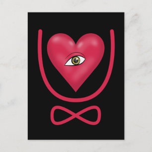 I love you forever Eye heart U eternity Postcard