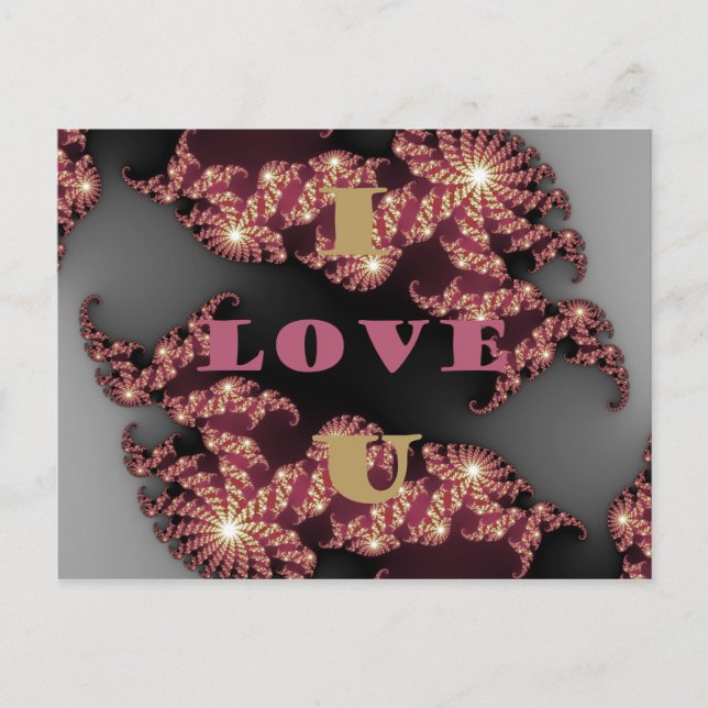 I love You from here to the galaxies Postcard (Front)