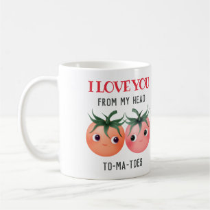 I love you from my head to my toes cute tomatoes coffee mug
