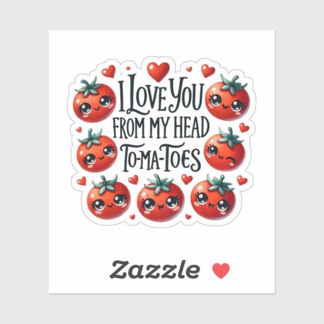I Love You From My Head Tomatoes - Cute Pun Mug (Sheet)