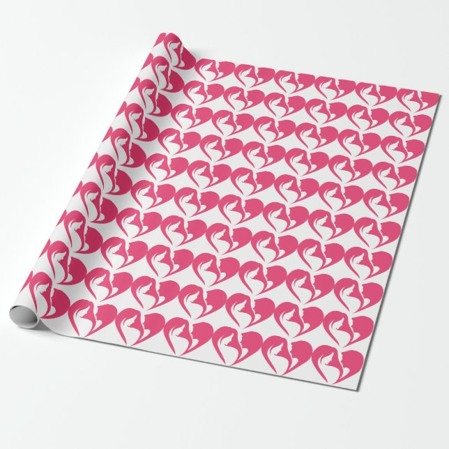 I Love You from the Heart.  Wrapping Paper (Unrolled)