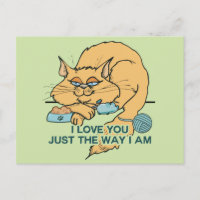 I Love You Funny Cat Graphic Saying