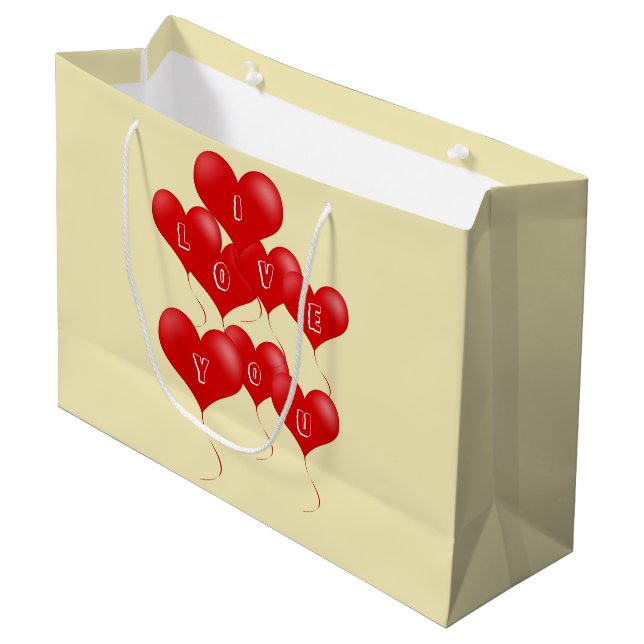 I love you gift bag (Front Angled)