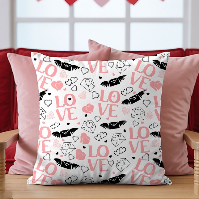 I Love You Gift Pillow Romantic Heart Sketch Desig (I Love You Gift Pillow Romantic Heart Sketch Design)