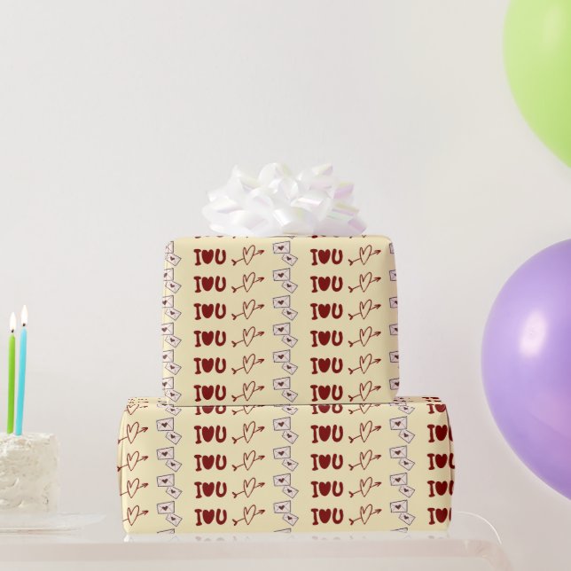 I Love You Gift Wrapping Paper (Party Gifts)