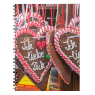 I Love You Gingerbread Hearts At The Holiday Spiral Notebook