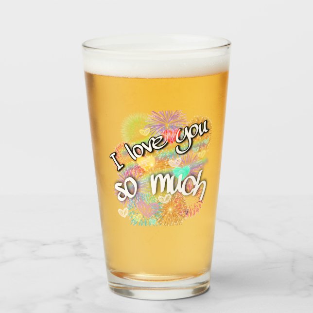 I love you   glass (Front Filled)